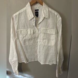 GAP, Size M, Crop Button-Up